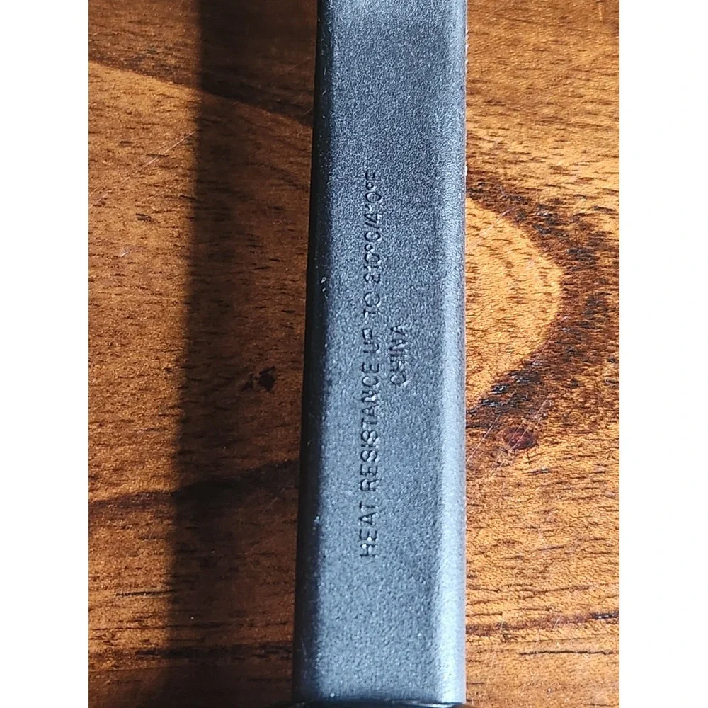 EKCO BLACK  EASY GRIP HANDLE SLOTTED TURNER FLIPPER SPATULA  UTENSIL 12 1/2